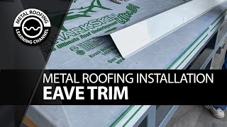 Metal Roofing Flashing How To Install Corrugated Metal Eave Trim  Drip Edge On A Metal Roof [upl. by Ennaear590]