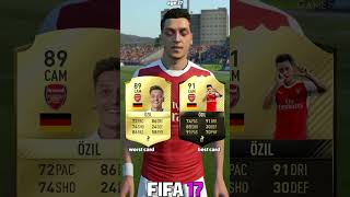 MESUT OZIL worst vs best card in EVERY FIFA 1023⚽shorts fifa eafc24 fc24 fifa23 ozil [upl. by Oiceladni]