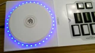 beatmania IIDX VIRGOO PortableDX Controller Turntable LED Modes [upl. by Arihsay]