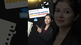 How To Decide Research Proposal Title For PhD By Simranjit Kaur Mam shorts [upl. by Ocirrej905]