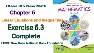 Class 9 Maths Chapter 5 Exercise 53  National Book Foundation Class 9 Maths ex 53  Fbise Math [upl. by Stock]