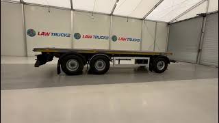 Fruehauf Tri Axle Flatbed Drawbar Trailer VFKXXR24CH1NL0242  Law Trucks [upl. by Sheelagh372]