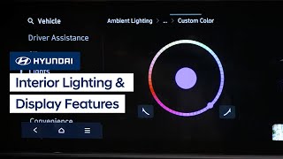 Interior Lighting and Display Features for ccNC Touchscreens  Hyundai [upl. by Idnak]