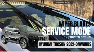 Hyundai Tucson 2021onwards How To Raise the Wipers Service Mode Position Set Up Change Wiper Blades [upl. by Padget922]