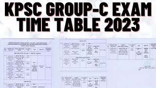 KPSC GROUPC Exam Time Table 2023Cooperative society inspector junior account assistant [upl. by Aggri]