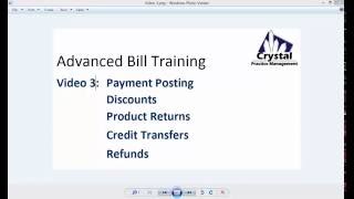 Advanced Bill Training 3  Payment Posting Returns Refunds [upl. by Gilead]