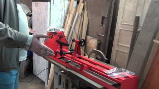 Токарный станок по дереву UTOOL UWL1000L Обзор Lathe for wood Review [upl. by Anigger]