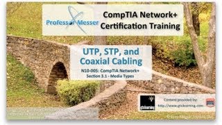 UTP STP and Coaxial Cabling  CompTIA Network N10005 31 [upl. by Ativel]