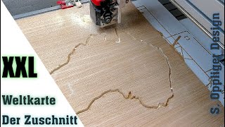 Weltkarte XXL Zuschnitt  CNC [upl. by Yadroc158]