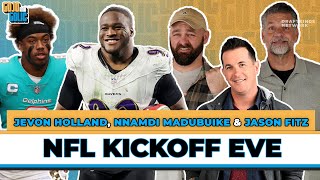 HAPPY NFL EVE 🏈 TOP 5 NFL OFFENSES JEVON HOLLAND amp NNAMDI MADUBUIKE JOIN 🔥  GoJo amp Golic  Sep 4 [upl. by Aber324]