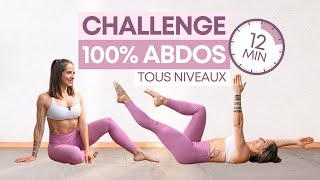 CHALLENGE PILATES 100 ABDOS  12 MIN  TOUS NIVEAUX [upl. by Nolad232]