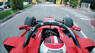 Charles Leclerc in giro per Maranello con la sua Ferrari SF1000 [upl. by Angle]