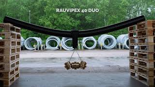 Preinsulated pipe bending forces comparison  RAUVIPEX [upl. by Halak]