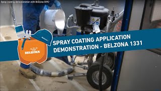 Spray coating application demonstration  Belzona 1331 [upl. by Herriott]