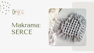 ✂ Jak zrobić podkładkę serce z makramy Tutorial  Macrame heart [upl. by Nairrad81]