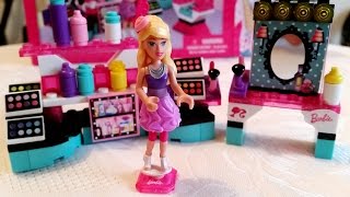 Barbie lego toys Mega bloks for girl Makeup set Video from KIDS TOYS CHANNEL [upl. by Elletnohs791]