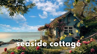 Cozy Beach Ambience 🌊ㅣSoft Ocean Sounds for Relaxation amp Summer AmbienceㅣSummer Cottage Ambience [upl. by Funk790]