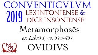 Ovidius Metamorphoses I375437  for Conventiculum Lexintoniense amp Dickinsoniense 2019 [upl. by Nosreffej]