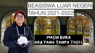 4 beasiswa tanpa toefl S1 dan S2 luar negeri 2021 [upl. by Essirehs]