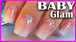 Como hacer Uñas Acrilicas BABY GLAM 😍 [upl. by Mia]