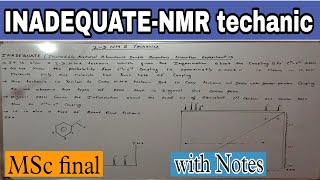 INADEQUATENMR techanic  2D nmr spectroscopy Msc final [upl. by Ellehcyar]