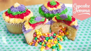 How to make Pinata Cupcakes  Cupcake Jemma [upl. by Grimbal]