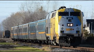 VIA Rail 72 909 ChathamKent On Nov 7 24 [upl. by Ahsrop307]