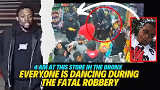 Bronx  They Are Dancing In The Deli While The Fatal Robbery Takes Place  Innocent Bystander Killed [upl. by Adella]