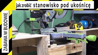 Jak zrobić stanowisko pod ukośnicę z palet  How to make a mitre stand [upl. by Boser949]