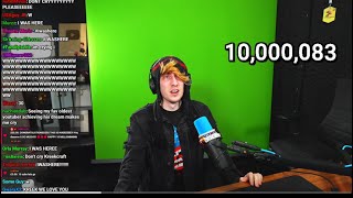 Kreekcraft hits 10000000 subscribers live [upl. by Popelka]