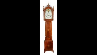 Calvin Bailey Tall Case Clock Circa 1805 From Hanover Massachusetts [upl. by Acinomad]