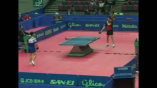 Wang Liqin CHN v Kim Taek Soo KOR at the 2001 WTTC in Osaka Japan Quarter Final [upl. by Dalia]