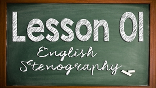 English Stenography Lesson 01 [upl. by Annauqahs]