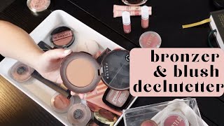 ✨BLUSH amp BRONZER DECLUTTER ✨ my collection [upl. by Farant]