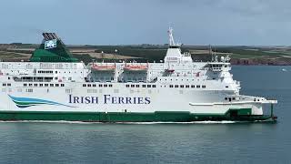 MV Isle of Innisfree Eastbound in the Milford Haven Waterway 28724 [upl. by Noemis]