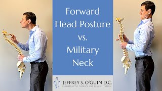 Forward Head Posture vs Military Neck [upl. by Isadore782]