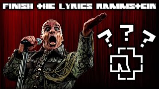 Finish the Lyrics  Rammstein 2  QUIZ [upl. by Dermott674]