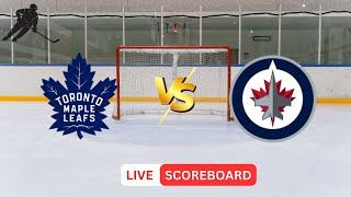 Toronto Maple Leafs VS Winnipeg Jets  NHL Live Scoreboard [upl. by Bass713]