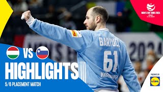 Lastseconds thriller for the 5th place  Hungary vs Slovenia  Highlights  Mens EHF EURO 2024 [upl. by Thomasina]