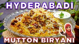 Authentic Hyderabadi Mutton Biryani  Hyderabadi Mutton Dum Biryani ammikekhane biryani [upl. by Eilahtan931]