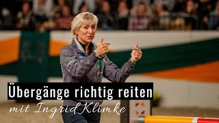 Übergänge richtig reiten 😇  Ingrid Klimke zeigt wies geht  57 Trakehner Hengstmarkt [upl. by Nysilla]