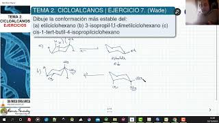 TEMA 2 CICLOALCANOS  EJERCICIO 7 DIBUJAR LA CONFORMACIÓN MÁS ESTABLE [upl. by Elyagiba]