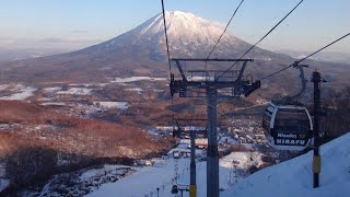 View of Mount Yōtei from Grand Hirafu Gondola Niseko [upl. by Keary]