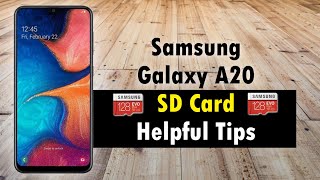 Samsung Galaxy A20 SD Card Helpful Tips  How to put memory card in samsung a20  H2TechVideos [upl. by Thunell]