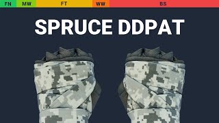 Hand Wraps Spruce DDPAT  Skin Float And Wear Preview [upl. by Eilzel384]