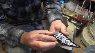 flaking slabs in flintknapping [upl. by Sawyere]