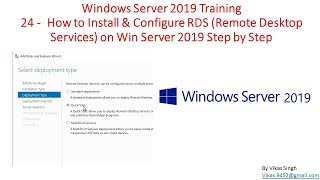 Windows Server 2019 Training 24  How to Install amp Configure RDS Remote Desktop Services [upl. by Nnaeed]