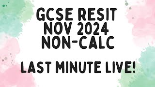 GCSE Maths Resit November 2024  Last minute Revision [upl. by Artemla700]