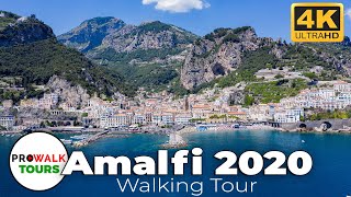 Amalfi Italy Walking Tour  4K with Captions [upl. by Anitsyrhk]