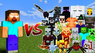 Minecraft Herobrine Vs All Mobs🧌 [upl. by Siulesoj]